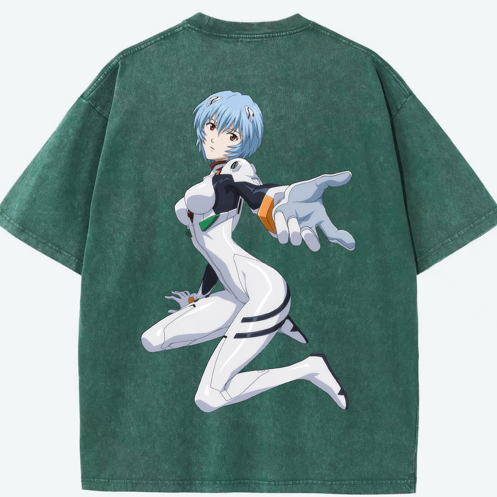 （画像用） EVA 新世紀エヴァンゲリオン 綿100% ヴィンテージ風 半袖Tシャツ（背面プリント）